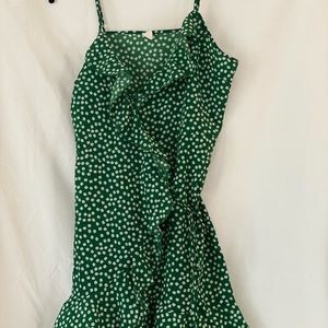 Green & White Polka Dot Dress